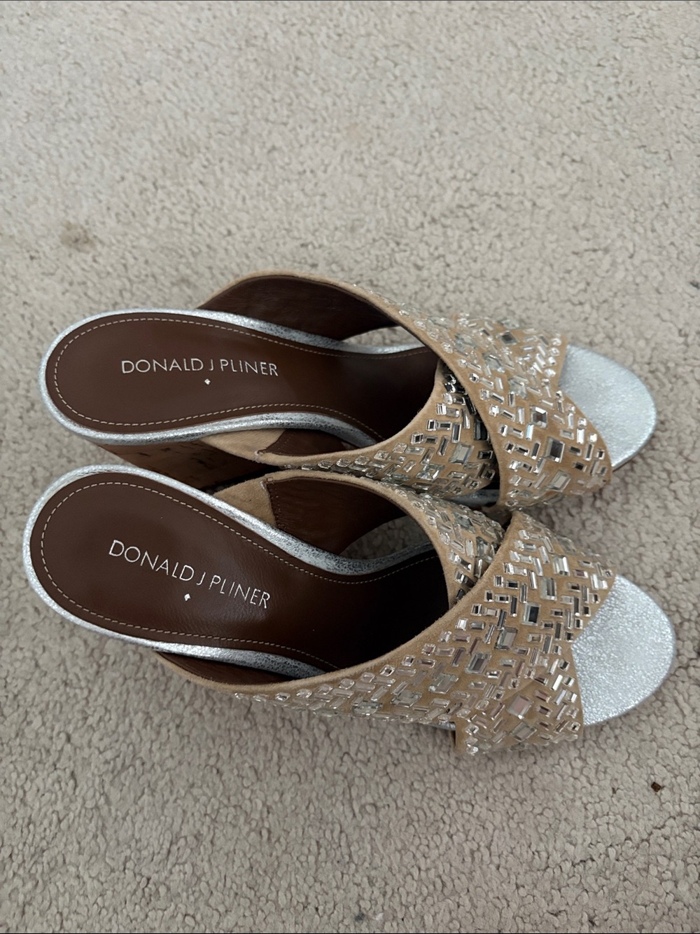 Donald J. Pliner Gillian Suede Cork Block Heels
